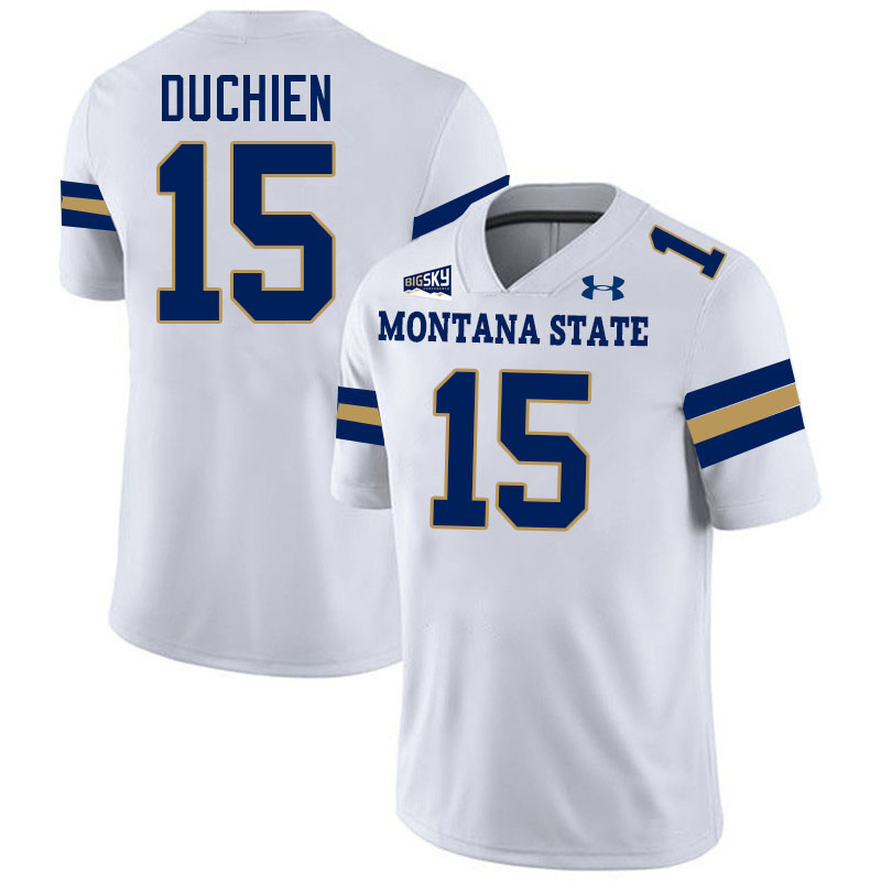 Montana State Bobcats #15 Patrick Duchien College Football Jerseys,Uniforms Stitched-White